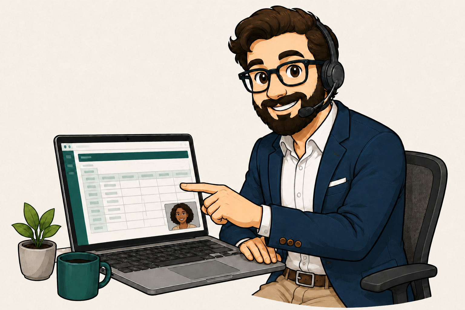 The Item Setup Guy on a remote coaching call with a client